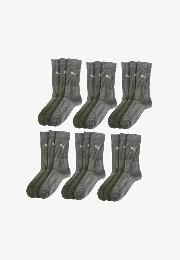 Graue Baumwollsocken im 10er-Pack, mit geripptem Bündchen und kleinem weißen Puma-Logo auf jeder Socke. Strukturiertes und langlebiges Material.