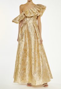 True Decadence PUFF ONE SHOULDER - Iltapuku - gold translucent jacquard