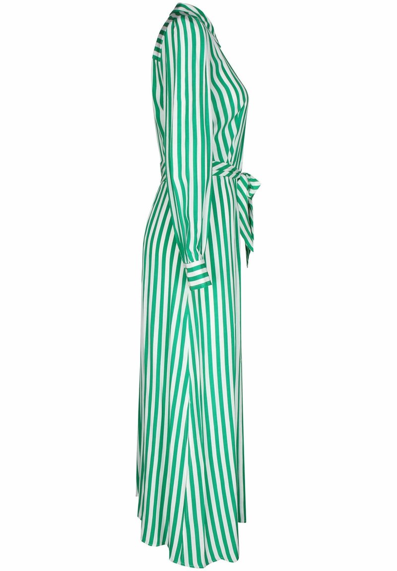 slim fit dress slacks Tommy Hilfiger Womens Striped Maxi Shirt Dress, Green