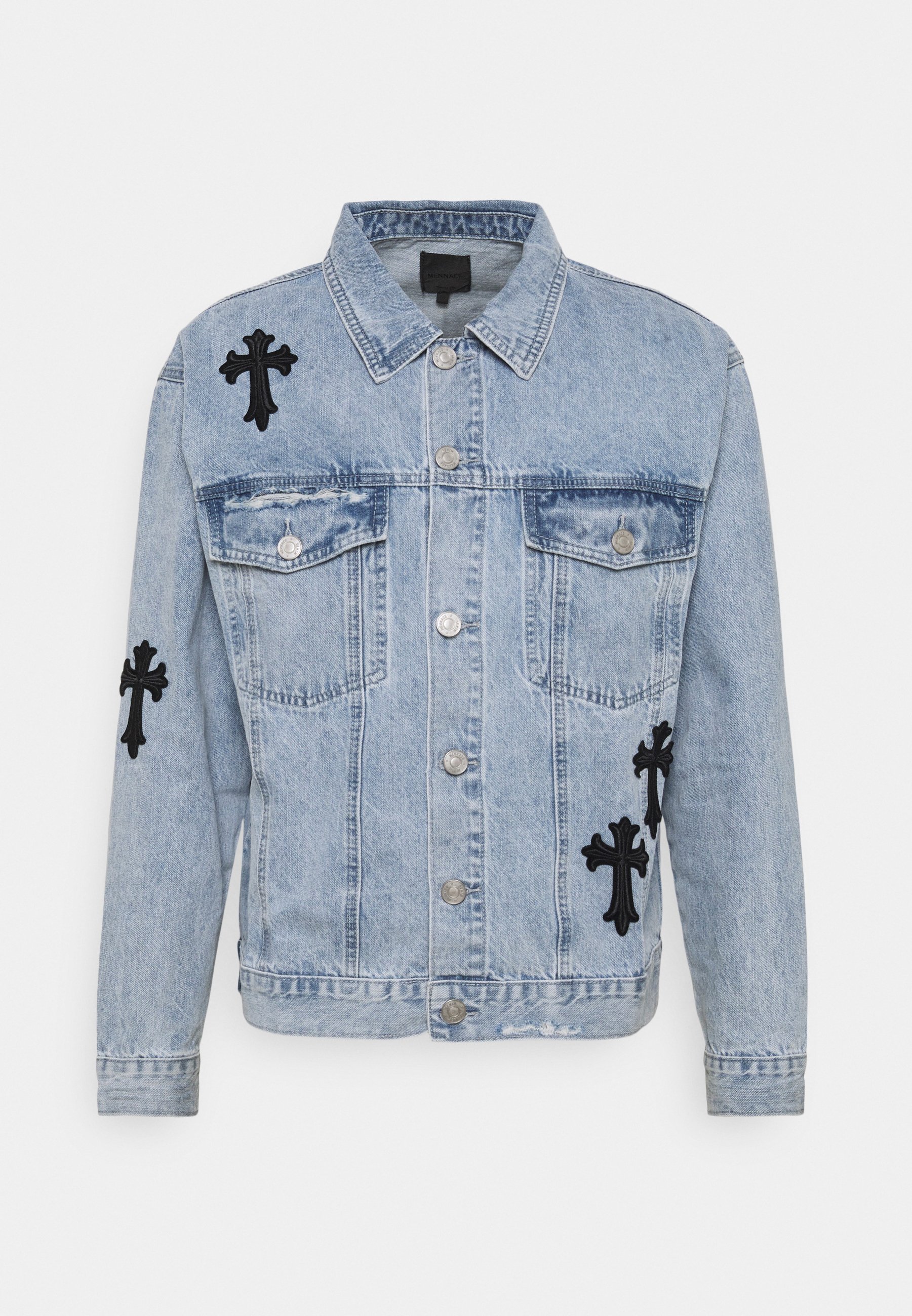 Mennace MIRROR CROSS JACKET - Denim jacket - blue - Zalando.de