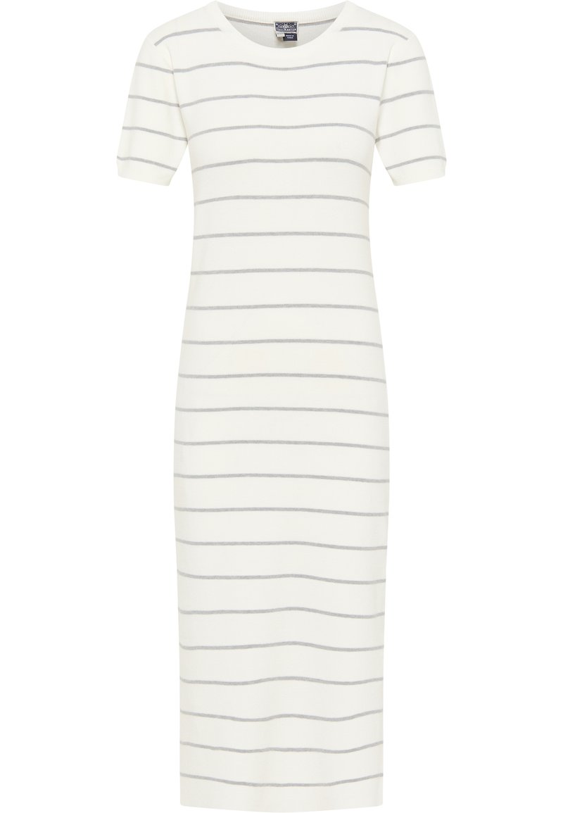 dreimaster Gebreide jurk wit