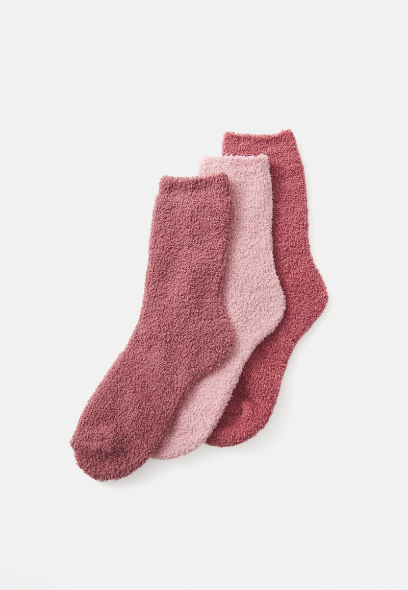 Anna Field PLUSH SOCKS 3 PACK - Sokker - pink/light pink