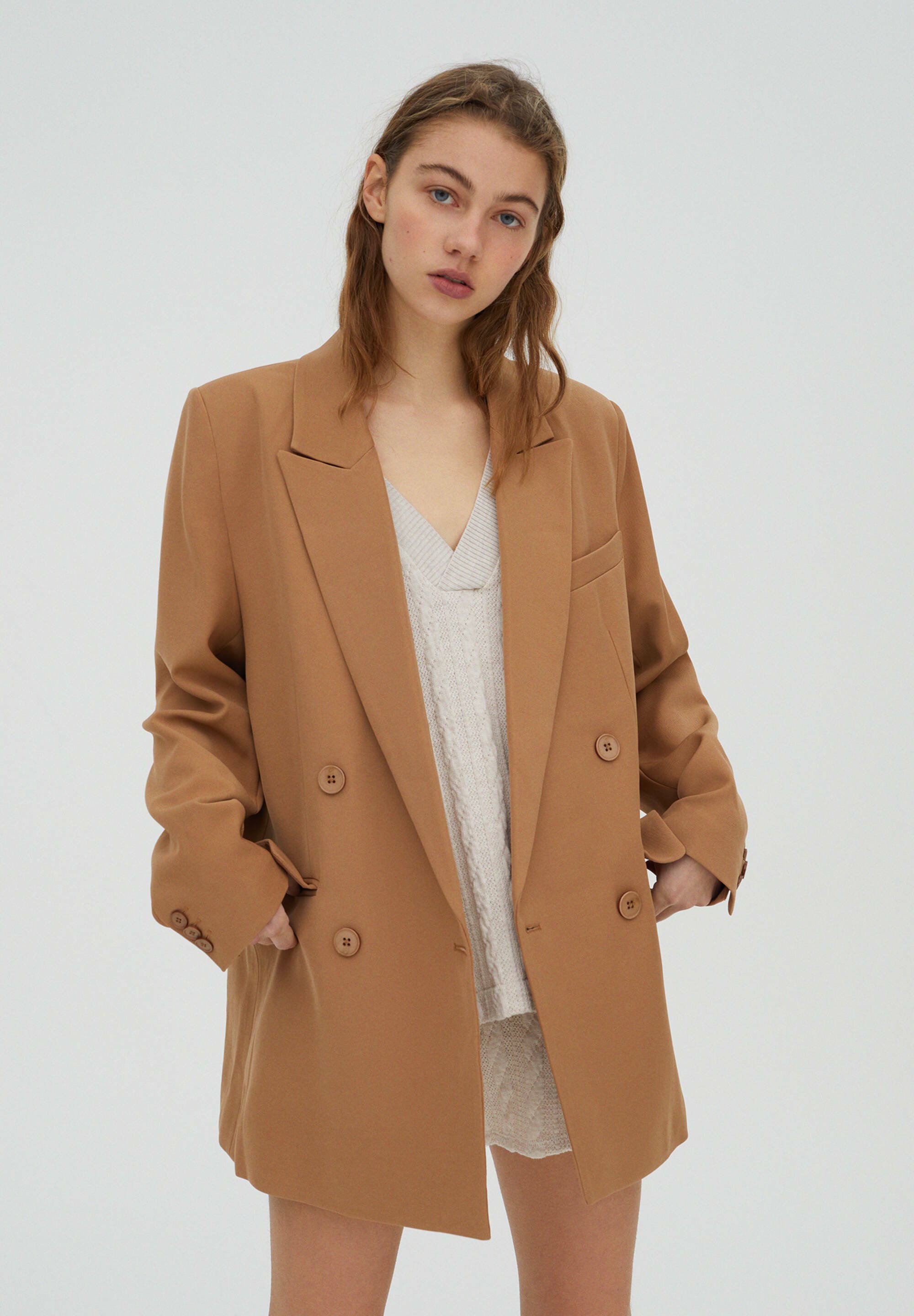 pull and bear camel coat