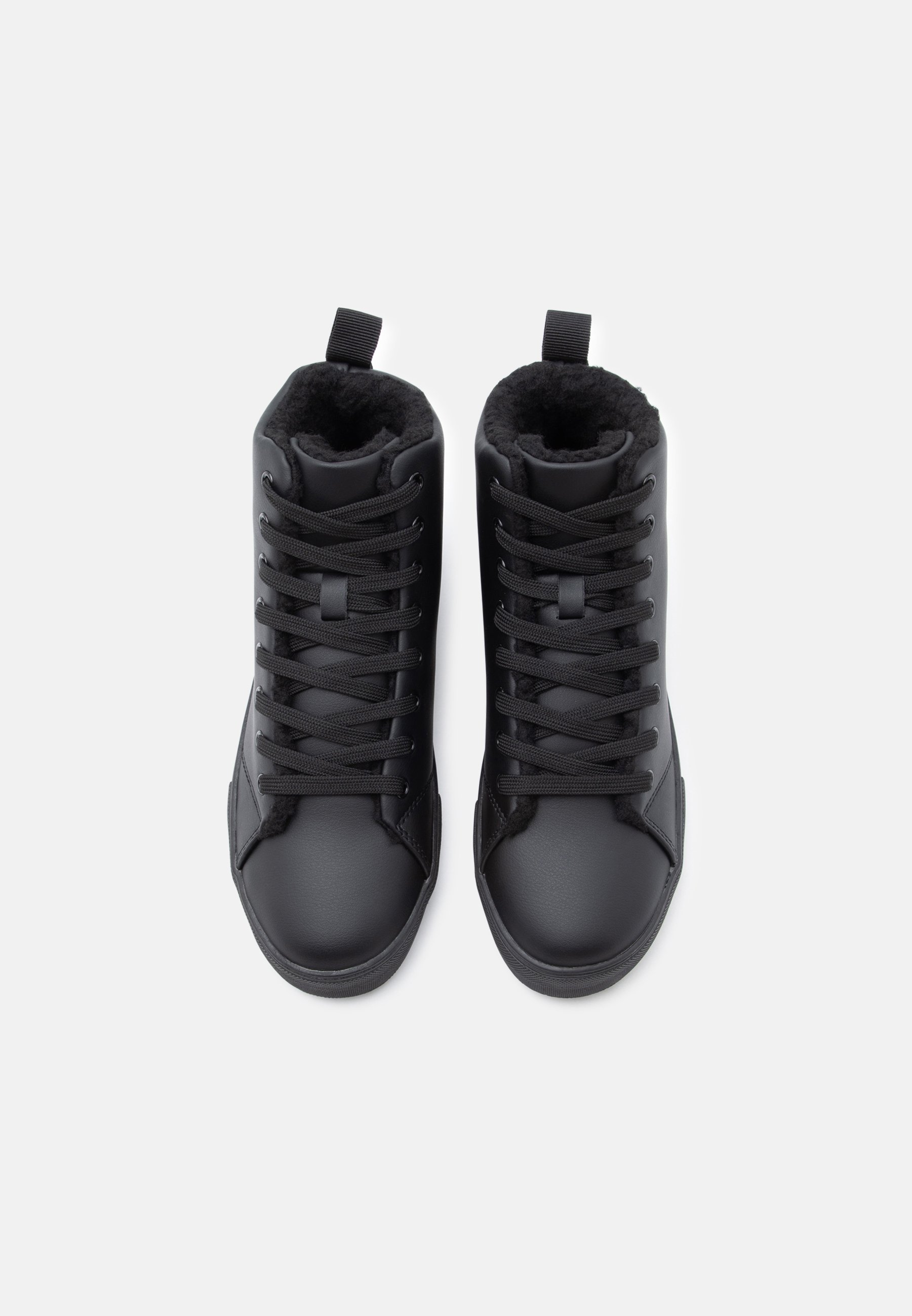 mens black leather high top trainers