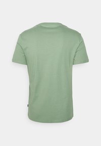 T-shirt a maniche corte in cotone verde chiaro, con collo rotondo, texture morbida e vestibilità standard con orlo diritto.