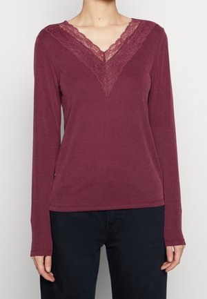 Langarmshirt - bordeaux