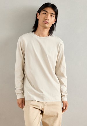 LONG SLEEVE CREW NECK ICON CHEST PRINT - Pikkade varrukatega topp - gray silk