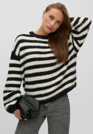 Vero Moda, KNITTED PULLOVER VMOLIVIA KNITTED PULLOVER - Pullover - black