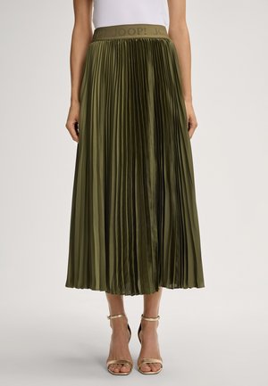 SALMA - Gonna a pieghe - dark green