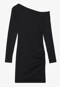 ASYMETRIC MINI DRESS - Džersio suknelė - black