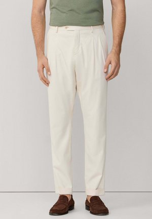 DOUBLE PLEAT - Pantalón de traje - off white
