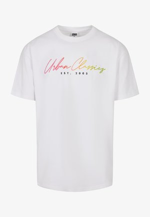 Urban Classics, SCRIPT LOGO - T-shirt imprimé - white