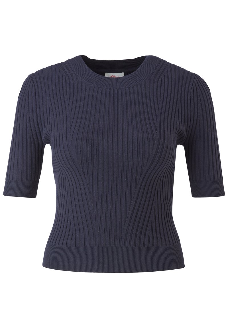 s.Oliver T-shirt basic donkerblauw