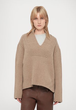 MERON SWEATER - Strickpullover - walnut melange
