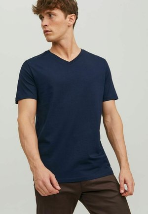 Jack & Jones V-AUSSCHNITT - T-shirt basic - navy blazer