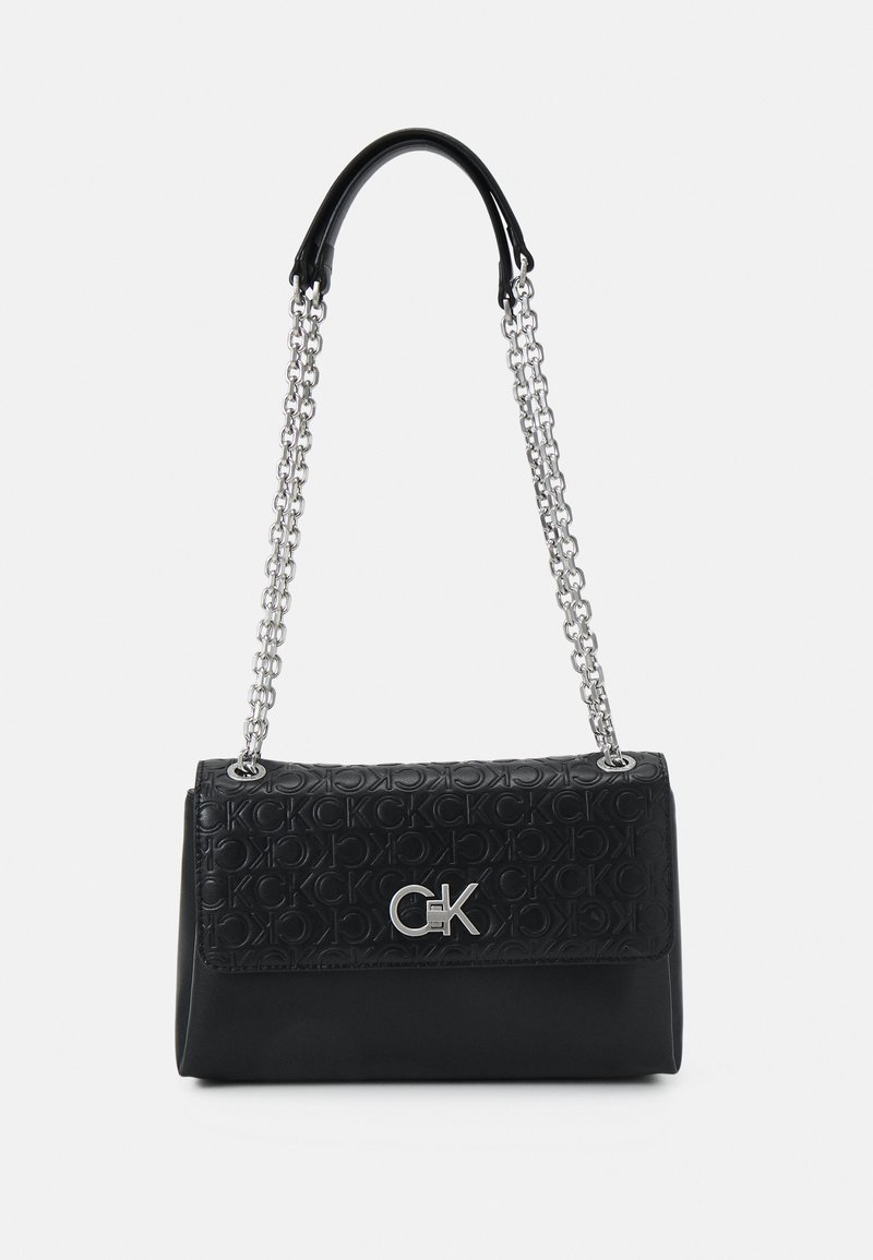 Calvin Klein LOCK CROSSBODY Across body bag black/black Zalando.co.uk