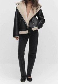 Mango Giacca in similpelle - black