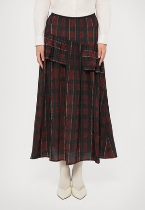 SABELA - A-line skjørt - dark red