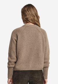 Falconeri ULTRASOFT TRICOT ROUND NECK - Stickad tröja - braun oat
