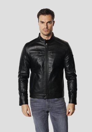 Chaqueta de cuero sintético - black