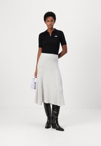pure cashmere FLARED SKIRT - sukňa v tvare A - light grey
