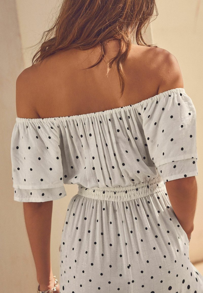 Next OFF SHOULDER - Jumpsuit - white black