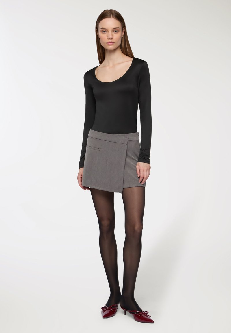 Maglia Lunga Fantasia A Maniche Lunghe - Arancione Spento A Fiori - Foto 7