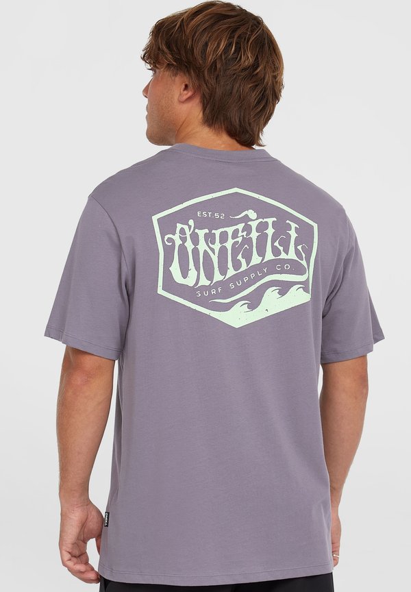 BOX LOGO - Print T-shirt - storm