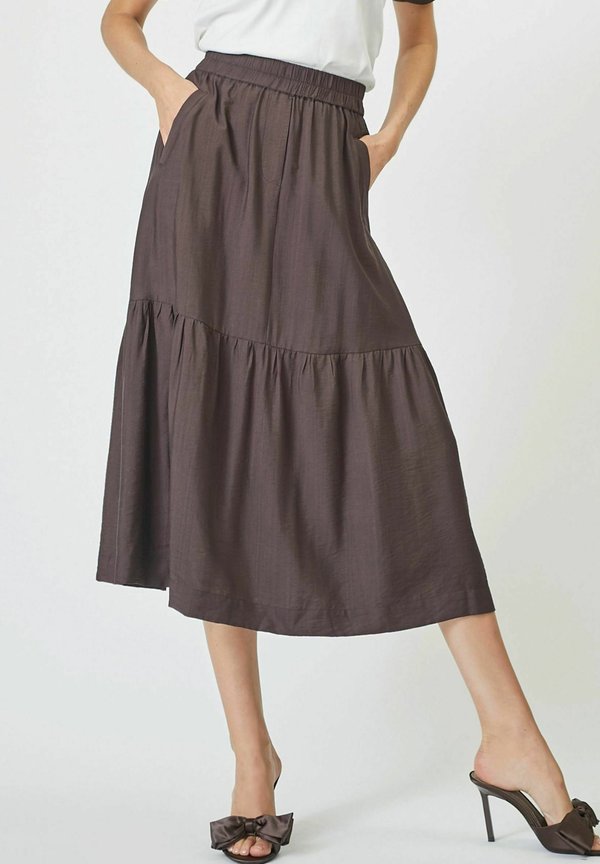 HERACC GYPSY SKIRT - A-Linien-Rock - mocca