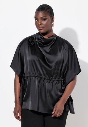 DRAPED - Blouse - black