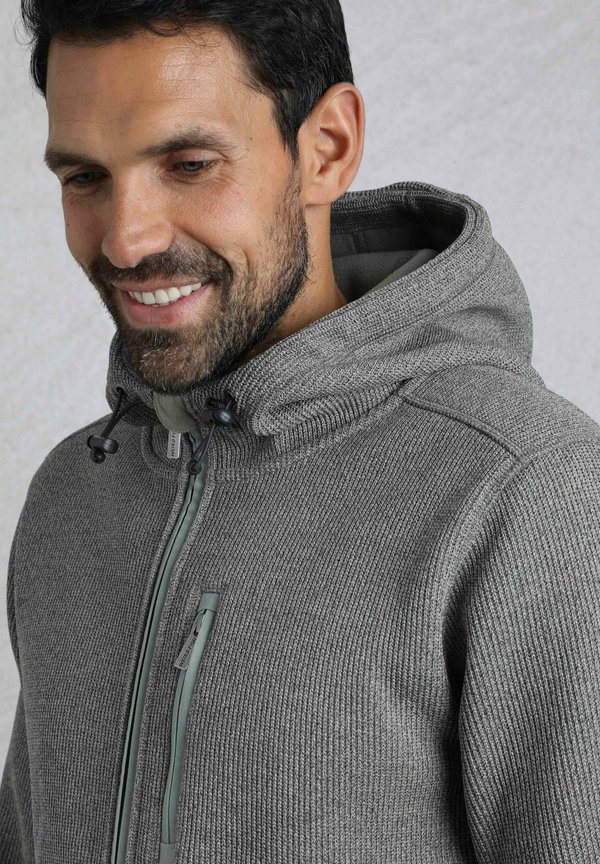 LOCKIE FULL BONDED WASHED - Cardigan - limestone3