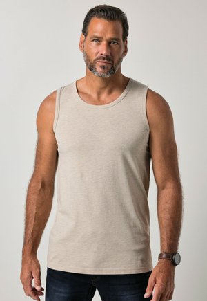 JP1880, JP 1880 HERREN GROSSE GRÖSSEN BIS 8 XL, BASIC UNTERHEMD, TANKTOP, ÄRMELLOS, RUNDHALS, 705145 - Undershirt - nature melange