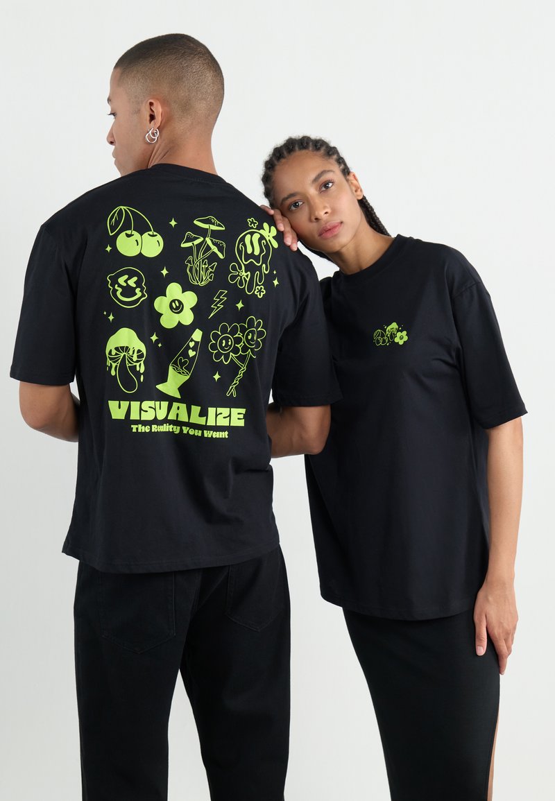 YOURTURN UNISEX - T-shirts med print - true black