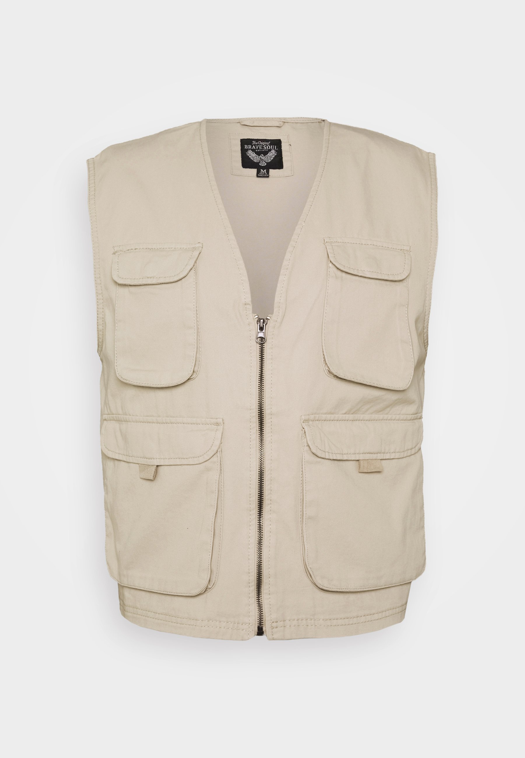Brave Soul Vest stone Zalando.no Brave Soul Vest - stone