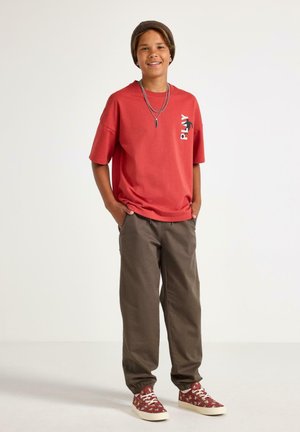 Lindex, LINDEX OVERSIZED T-SHIRT LINDEX - T-shirts print - dark dusty red