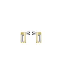 LYG IP WITH CRYSTAL BAGUETTE - Brincos - gold coloured