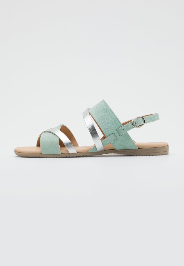 LEATHER - Sandales - mint/silver