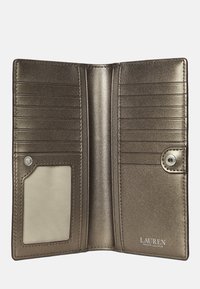 Lauren Ralph Lauren CROSSHATCH LEATHER SLIM WALLET - Portafoglio - pewter