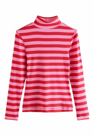 REGULAR FIT - RIBBED LONG SLEEVE  . - Langarmshirt - pink red striped