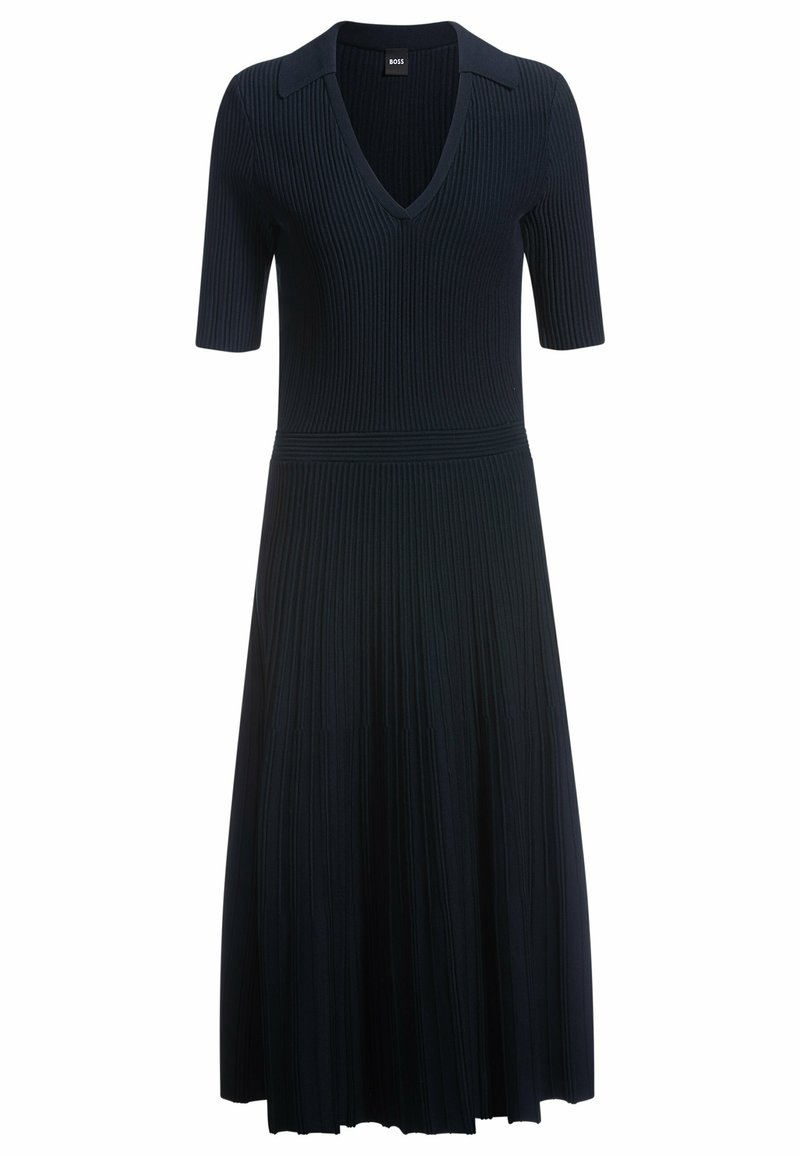 Boss Gebreide jurk donkerblauw Boss Gebreide jurk donkerblauw