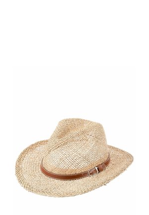 WIDE BRIM WITH BELT DETAIL - Hat - light brown