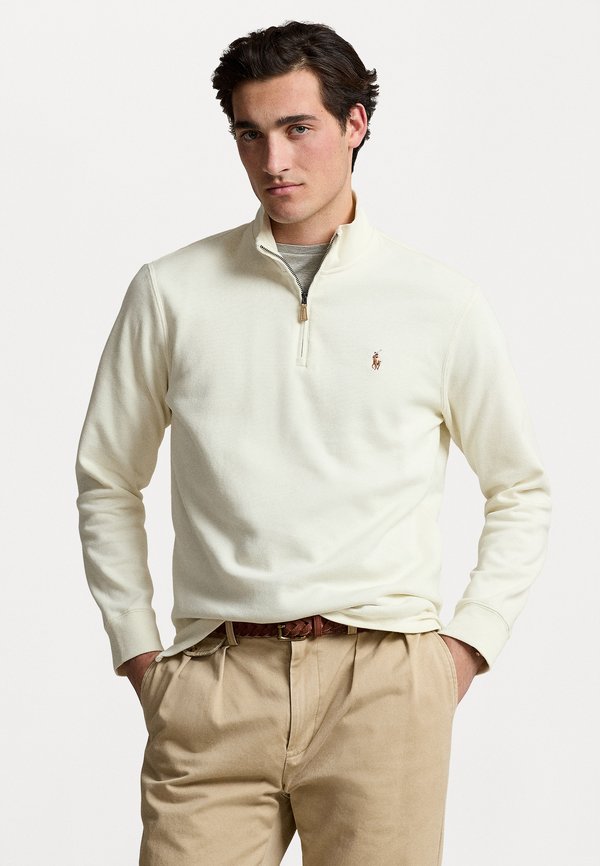 ESTATE RIB QUARTER ZIP PULLOVER - Jumper - chic cream