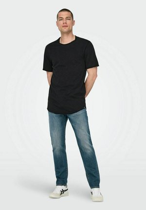 Only & Sons, ONLY   SONS HERREN ONSBENNE LONGY SS TEE  T-SHIRT | 2 STÜCK - T-Shirt basic - x schwarz x weiß