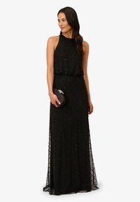 Adrianna Papell BEADED HALTER LONG  - Galajurk - black black