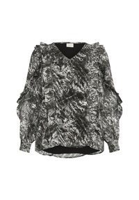 Kaffe Curve ALICIA   - Camicetta - black grey abstract graphic