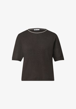 Street One, Corduroy Blazer with Lapel Collar and Buttons - T-shirt basic - black coffee mel.