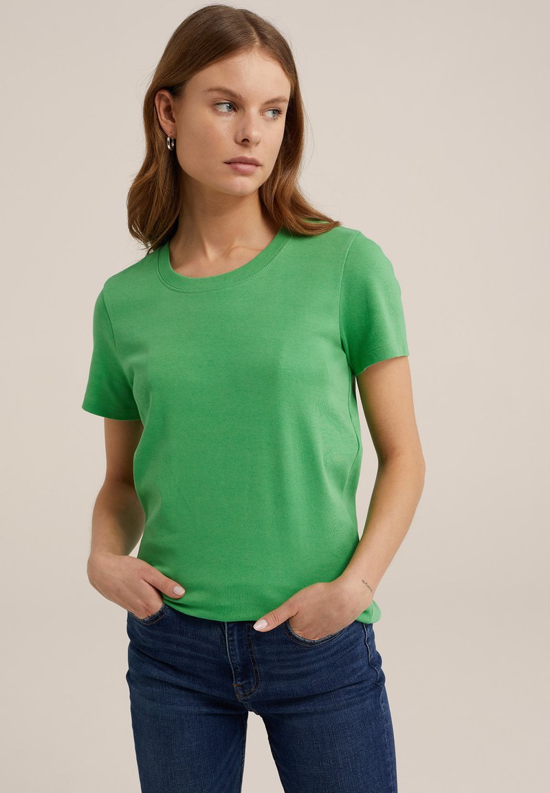WE Fashion Jednoduché tričko - green