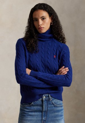 Polo Ralph Lauren WOOL CASHMERE CABLE ROLL NECK JUMPER - Strikkegenser - winter night navy