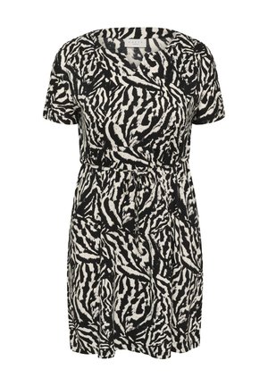 Kaffe Curve, KCMELLA JERSEY - Robe en jersey - black deep chalk s animal