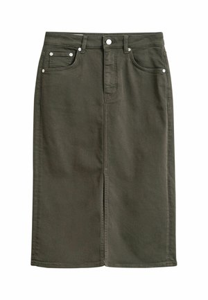 GANT, TWILL COLOR PENCIL SKIRT - Jeansrok - dark moss green